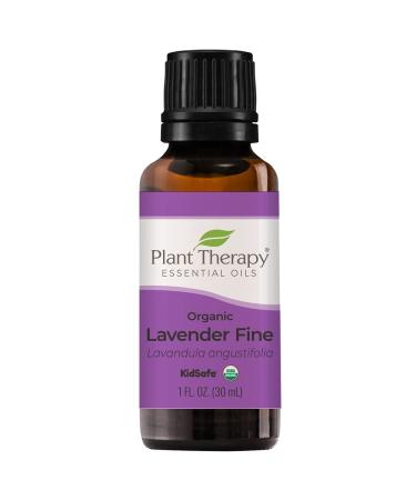 Plant Therapy Organic Lavender Fine 30 mL (1 oz) 100% Pure USDA Certified Undiluted Therapeutic Grade
