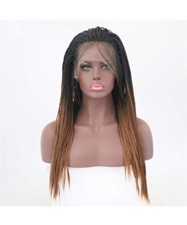 SHIYID Black Brown Synthetic Braided Lace Front Wig - Premium Heat Resistant Fiber Hair Wigs for Women - Shop Now! - Buy Online on GoSupps.com