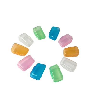 10 Pieces Portable Toothbrush Containers Travel Toothbrush Cap Cover Tooth Brush CapsConvenient for Travel, Home, Office and Hotel Use