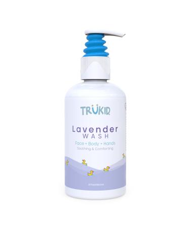 TruKid Lavender  Calming Kid & Baby Hair & Body Wash Gently Cleanses Sensitive Skin  pH balanced for eye sensitivity  Enriched with Aloe & Coconut  Lavender Scent  All Natural Ingredients (8 oz)