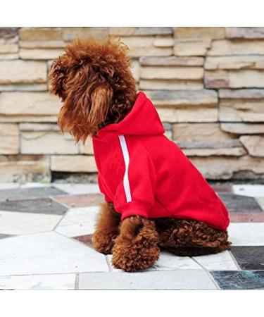 Ducomi 100% Cotton Dog Sweatshirt - Warm Monochrome Coat for Dogs of All Sizes (XS to 9XL) - Stylish Red Sweater for Small & Large Breeds - Buy Online on GoSupps.com