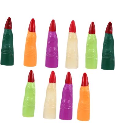 40 pcs fake finger cot vampire finger witch finger claws halloween finger cover Fake Fingers Nail witch finger props scary witches nails makeup toys artificial plastic finger light - Buy Online on GoSupps.com