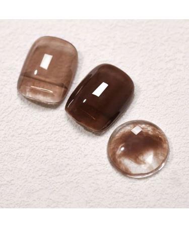 15ml Soak Off Milk Tea Caramel Gel Amber Gel Nail UV Gel Gel Nail Polish Semi Permanent Tortoiseshell Glass - (Color: 4)
