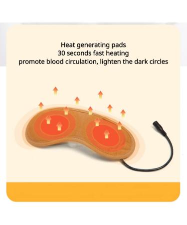 Mulberry Silk Double-Sided Heating Eye Mask - USB Rechargeable, Custom Temperature Control, Cold & Hot Compress, Timer for Warm Eye Relief - Buy Online on GoSupps.com