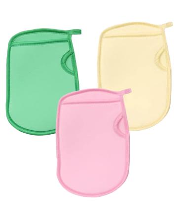 BESTYASH 3 Pi ces Lot de Mitaines Exfoliantes pour Douche Outils de Nettoyage du Corps et Gommage du Dos