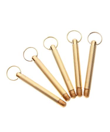 5Pcs Telescopic Ear Spoon Wax Tool Powder Spoon Removal Tool with Key Ring Mini Earwax Cleaner Spoon Ear Wax Removal Tools
