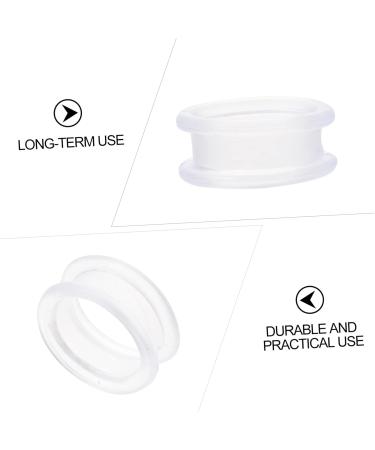 Minkissy Silicone Scissor Finger Protectors - 8 Pack | Comfortable Hairdressing Scissor Rings | Durable White Pebble Gel Design - Buy Online on GoSupps.com