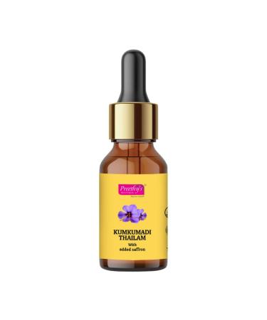 Preethy's Boutique Ayurvedic Saffron Oil for Glowing Skin | Kumkumadi Oil | Skin Moisturizer | Natural Anti aging Serum | 15 ml