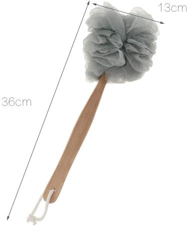 Baosity Shower Sponge with Handle - Soaping Aid for Easy Back Cleaning - Gray - Buy Online on GoSupps.com