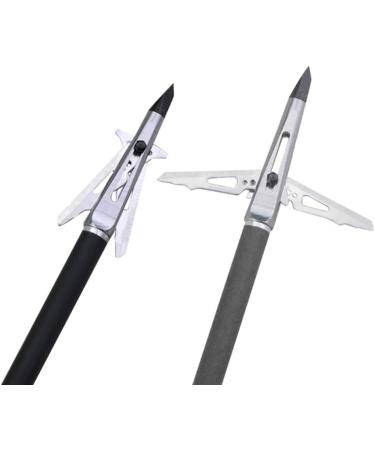 JIANZD 3 Blades Hunting Broadhead 100 Grain Arrow Heads - 6Pcs Silvery Kill-B Compatible with Traditional & Compound Bows - Buy Online on GoSupps.com