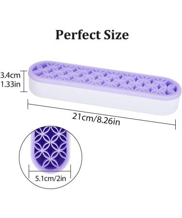 GORGECRAFT Silicone Makeup Brush Holder Organizer - Purple | Multipurpose Cosmetic Storage Box for Sewing Craft Tools - Buy Online on GoSupps.com