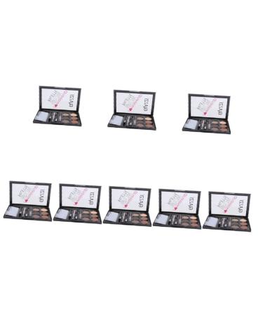 Beavorty 8 Sets Eyebrow Powder Set Multifunctional Cosmetic Six-color Eyebrow Powder Eyebrow Pencil Brush