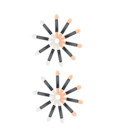 Hemoton 100 Pcs Eye Shadow Applicator Eyeshadow Foam Makeup Eye Shadow Brush Makeup Brush mediumx2pcs Assorted Colorx2pcs