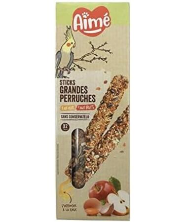 Aimé | Egg and Fruit Sticks | Bird Food | Red Fruit and Egg Sticks | for Large Parakeets