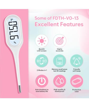 Digital Basal Body Thermometer for Ovulation Tracking | Easy Home Accurate BBT with Large LCD Display | High Precision Oral Thermometer - EBT-013 - Buy Online on GoSupps.com