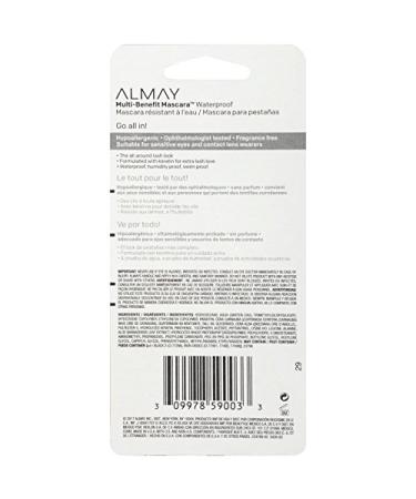 Almay Waterproof Mascara - Ophthalmologist Tested, Fragrance-Free, Hypoallergenic - Black 0.24 Oz - Buy Online on GoSupps.com