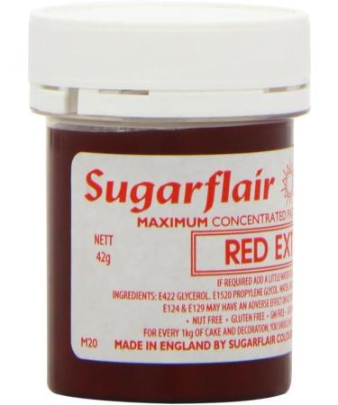 Sugarflair Maximum Concentrated Red Paste Food Colouring - 42g (Pack of 1) | Ideal for Icing, Sugarpaste, Flowerpaste, Royal icing, Buttercream, and Cake Mixes - Buy Online on GoSupps.com