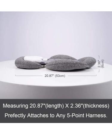 INFANZIA 2-in-1 Head & Body Supports for Baby - Extra Soft Stroller Cushion Pads, Car Seat Insert - Grey - Buy Online on GoSupps.com