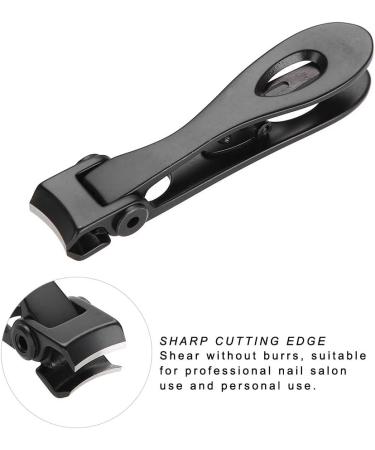 Nail Clipper Stainless Steel Cutter Trimmer Non-Slip Handle Cutting Edge for Professional and Personal Use Fine Workmanship Mini Size and Lightweight Convenient (Black) - Buy Online on GoSupps.com