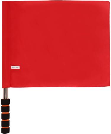 Referee Flags with Metal Pole Red Stainless Steel Hand Signal Flag Set for Soccer, Volleyball, Football | Track & Field Training & Competition Flags - Buy Online on GoSupps.com