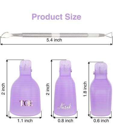  OOTDAY 20pcs Nail Clippers Double Metal Cuticle Pusher for Nail Polish and Toe Nail Polish (Purple) - Buy Online on GoSupps.com