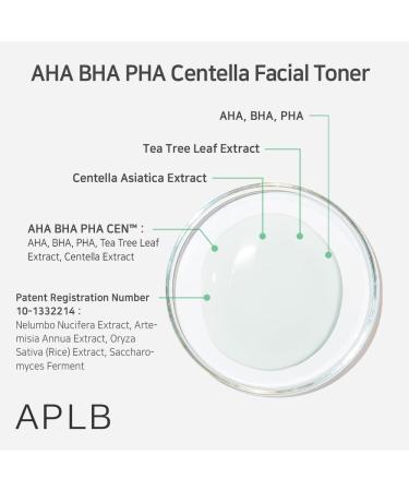 APLB AHA BHA PHA Centella Facial Toner | Revitalize & Exfoliate Skin | Korean Skincare 16.4% | Gentle Texture Improvement - Buy Online on GoSupps.com
