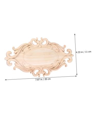 Alipis 1pc Decor Furniture Center Applique Carved Corner Onlay Wood Onlay Frame Modeling Dressing Table - Buy Online on GoSupps.com