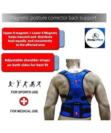 Body-Plus Direct Magnetic Posture Corrector Back Support XL Blue - Improve Posture and Relieve Pain - Buy Online on GoSupps.com