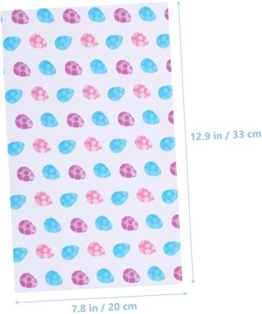 Lurrose 9 sheets Faux Pu Fabric Handmade Egg Making Themed Diy Jewelry Leather Artificial Printing - Buy Online on GoSupps.com
