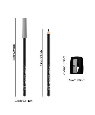 KYDA 12 Pcs Waterproof Eyebrow Pencil Set - Long Lasting, Natural Matte Black Eyebrow Pen with Sharpener - Buy Online on GoSupps.com
