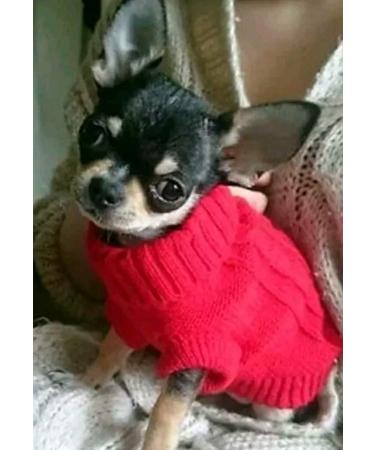 Chihuahua Clothes Puppy Dog Coat Knit Jumper Cosy Teacup Smaller Breeds XXXS Tiny Toy Miniature Dogs (XXXS RED) 3XS (Pack of 1) - RED - Buy Online on GoSupps.com