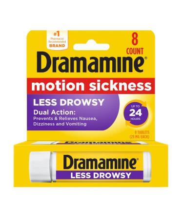 Dramamine All Day Less Drowsy Motion Sickness Relief - 40 Tablets (5 Pack) | Fast International Shipping - Buy Online on GoSupps.com