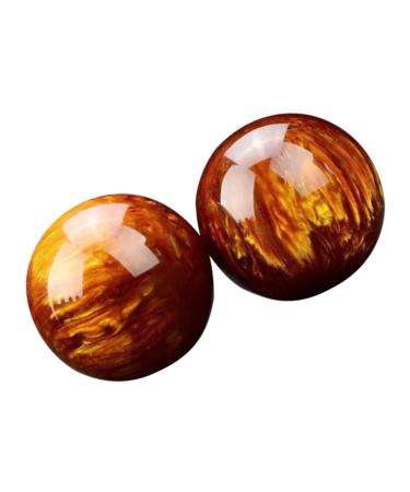 Healeeved 2 piece of health ball yoga tools Exercise Workout Ball Handmassage Hand tool Handwit Hand-Rolling Health Exercise Balls Decorative Harz Balls Roll massage handballs
