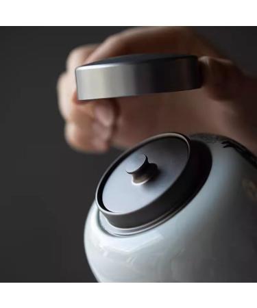 GUSMYPLG Tea Cans Tea Set Ceramic Tea Caddy Hand painted Reed Grass Tea Cans Ancient Celadon glazed Aluminum Lid Sealed Cans Ceramic Cans - Buy Online on GoSupps.com