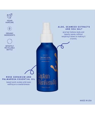 Captain Blankenship Sea Salt Hair Spray 2 oz - Beachy Waves, Texturizing & Volumizing - Plant-Based, Cruelty-Free, Vegan - Buy Online on GoSupps.com