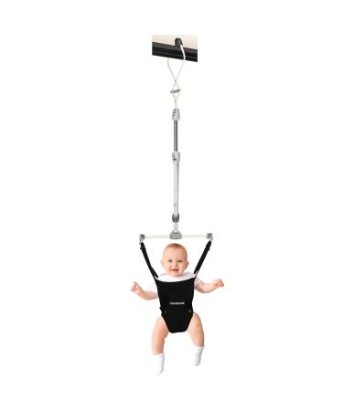 Cowiewie 2 in 1 Baby Door Jumper w/ Baby Walking Harness Function, Baby Jumper with Door Clamp Adjustable Strap and Seat, Fits 80" - 87" high Door Frame