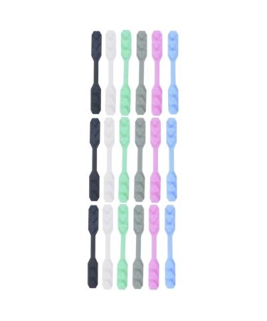 Coheali 18 pieces facial mask black green accessories earrings hook buckle white accessories belt extensions for cover mask accessories mask accessories hook for stress relief 1 piece (1 Pack) Different colors x 3 pieces