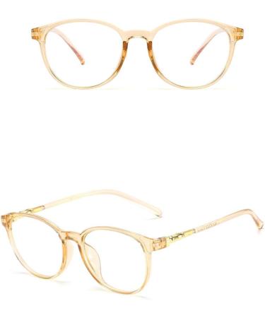 Stylish Lzpcarra Children's Square Glasses - Unisex Non-Prescription Clear Lenses - Yellow Wood Design - Buy Online on GoSupps.com