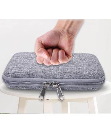 Diabetic Supplies Travel Case - Organize Glucose Meter, Test Strips, Lancets, Pens, Syringes - Hard Shell Protective Bag - Gray - Buy Online on GoSupps.com