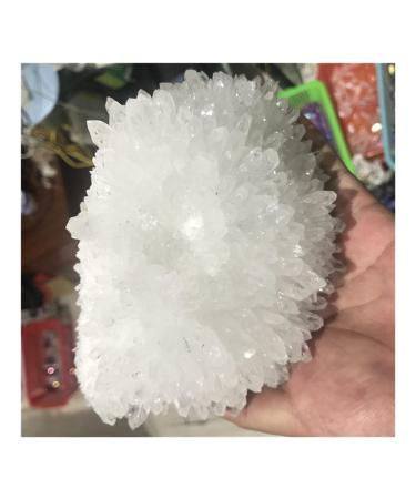 Natural White Crystal Cluster Original Stone degaussing Purification Shock Pendulum Beautiful Crystal Cluster (Size : 400-500g)