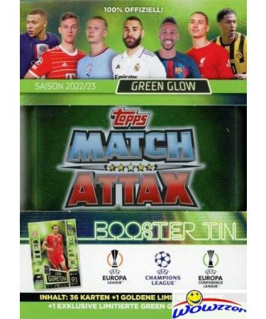 2022/23 Topps Match Attax Champions League Soccer Collector's Booster TIN - (2) Limited Edition Cards Inside! Featuring Haaland, Ronaldo, Messi, Mbappe, Pedri & More - 38 Cards Included! - Buy Online on GoSupps.com