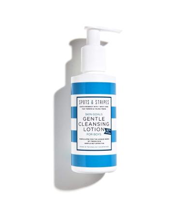 Spots & Stripes - Skin Goals Gentle Cleansing Lotion for Boys the Perfect Starter Face Wash for Teen and Young Skin with Virgin Coconut Kukui and Chamomile Super-Gentle Combats Blemishes (150ml) Boys' Cleanser