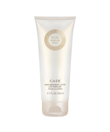 Icon Musk Oil Gold Perfume Body Lotion - Lightweight Quick Absorbing Lotion - Moisturizing Cream with Soothing Actives for Smooth Skin - 6.7 oz