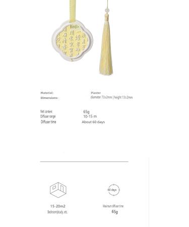 Gypsum Aromatherapy Pendant with Tassel | Chinese Style Car & Wardrobe Decor | Scented Air Freshener & Deodorizer (Freesia - Buy Online on GoSupps.com