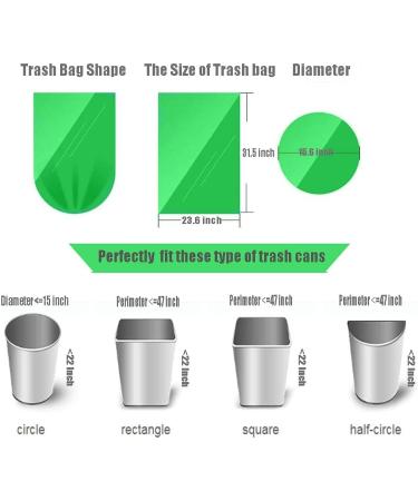 Compostable Garbage Bags 50L - 60 Counts Organic Waste Bags for Kitchen & Garden - Eco-Friendly Thick Green Waste Solutions - Buy Online on GoSupps.com