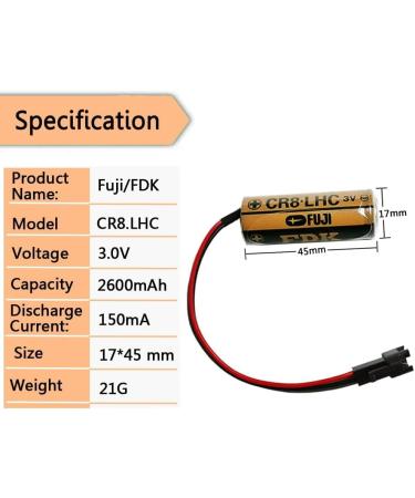 Buy 3 Pack 3V 2600mAh Non-Rechargeable CR8 Batteries - LHC Battery for Fuji FDK CR8-LHC - International Shipping Available - Buy Online on GoSupps.com