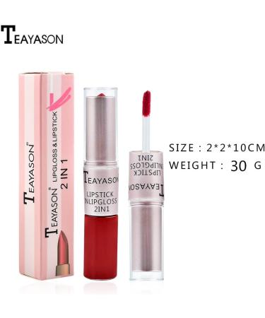  Hikaka 2 in 1 Matte Velvet Satin Lipstick & Gloss Set Double Headed Matte Finish Non-stick Cup No Fade Nude Color Long Lasting Waterproof Lip Gloss (A) - Buy Online on GoSupps.com