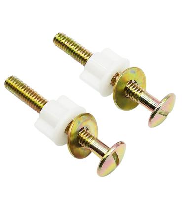 2 Pack Universal Toilet Seat Bolts Screws Set Heavy Duty Toilet Seat Hinge Bolts with Plastic Nuts and Metal Washers Replacement Parts for Top Mount Toilet Seat Hinges - Buy Online on GoSupps.com