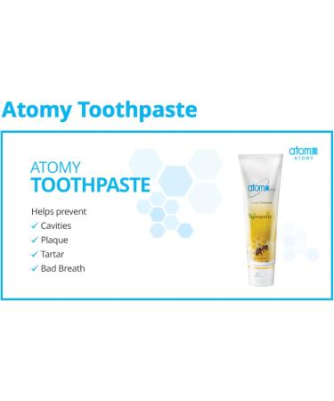 Atomy Toothpaste - Natural Oral Care with Propolis & Green Tea Extract | 5 x 200g - Buy Internationally - Buy Online on GoSupps.com