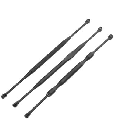 Healeved Cleaning Supplies Limpiador De Oidos Stainless Steel Ear Pick Dual Head Ear Wax Removal Kit Ear Pick Spoon Brush Metal Ear Cleaner for Home Travel Ear Wax Removal Drops Ear Cleaning Kit